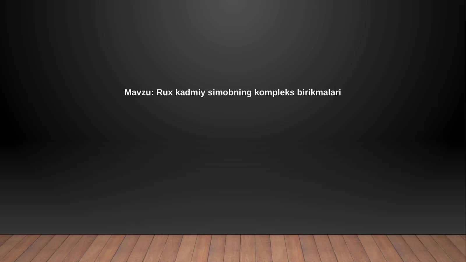 Rux kadmiy simobning kompleks birikmalari