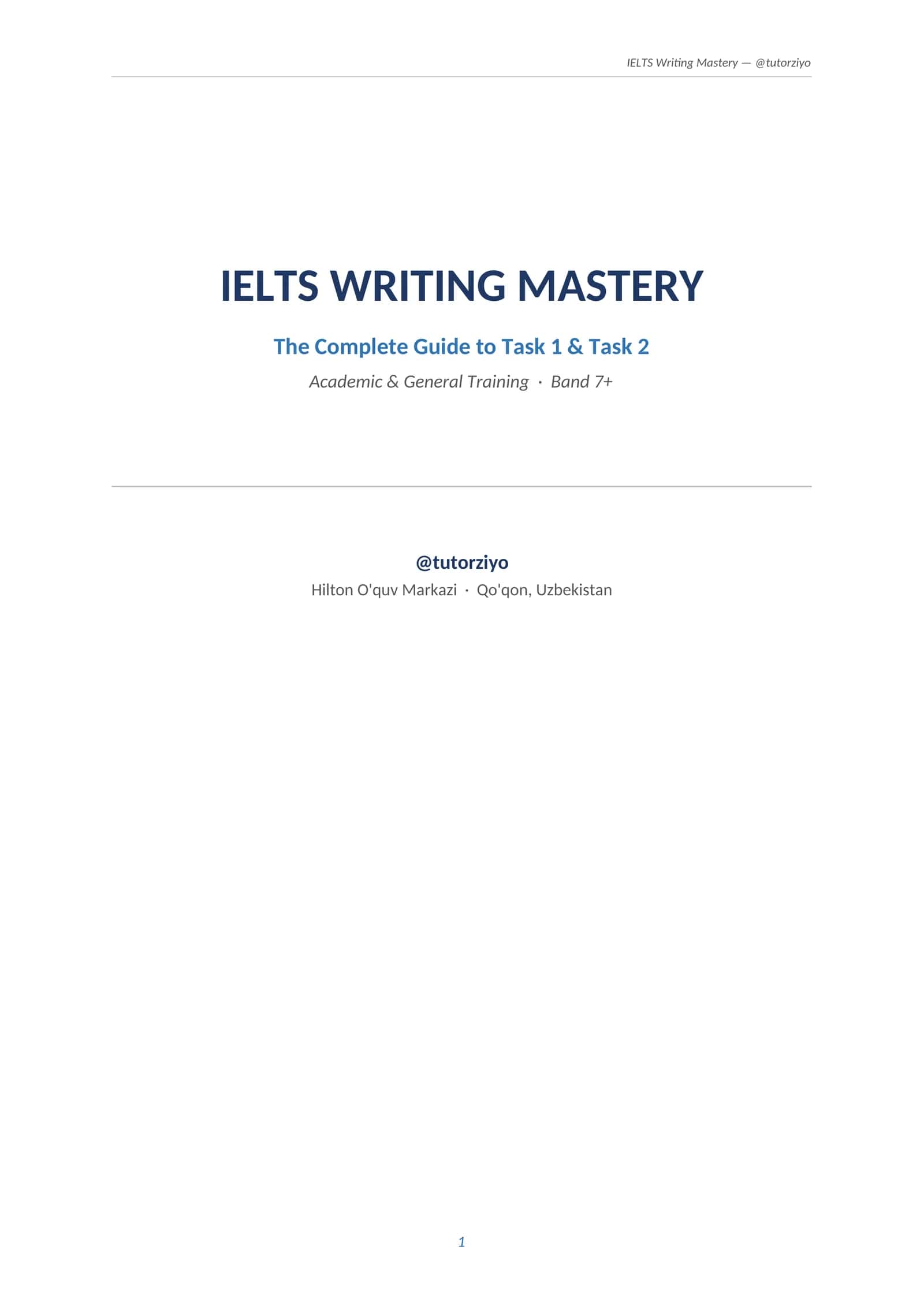 IELTS Writing Mastery