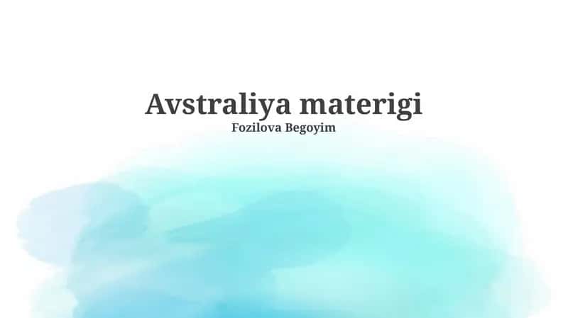 Avstraliya materigi