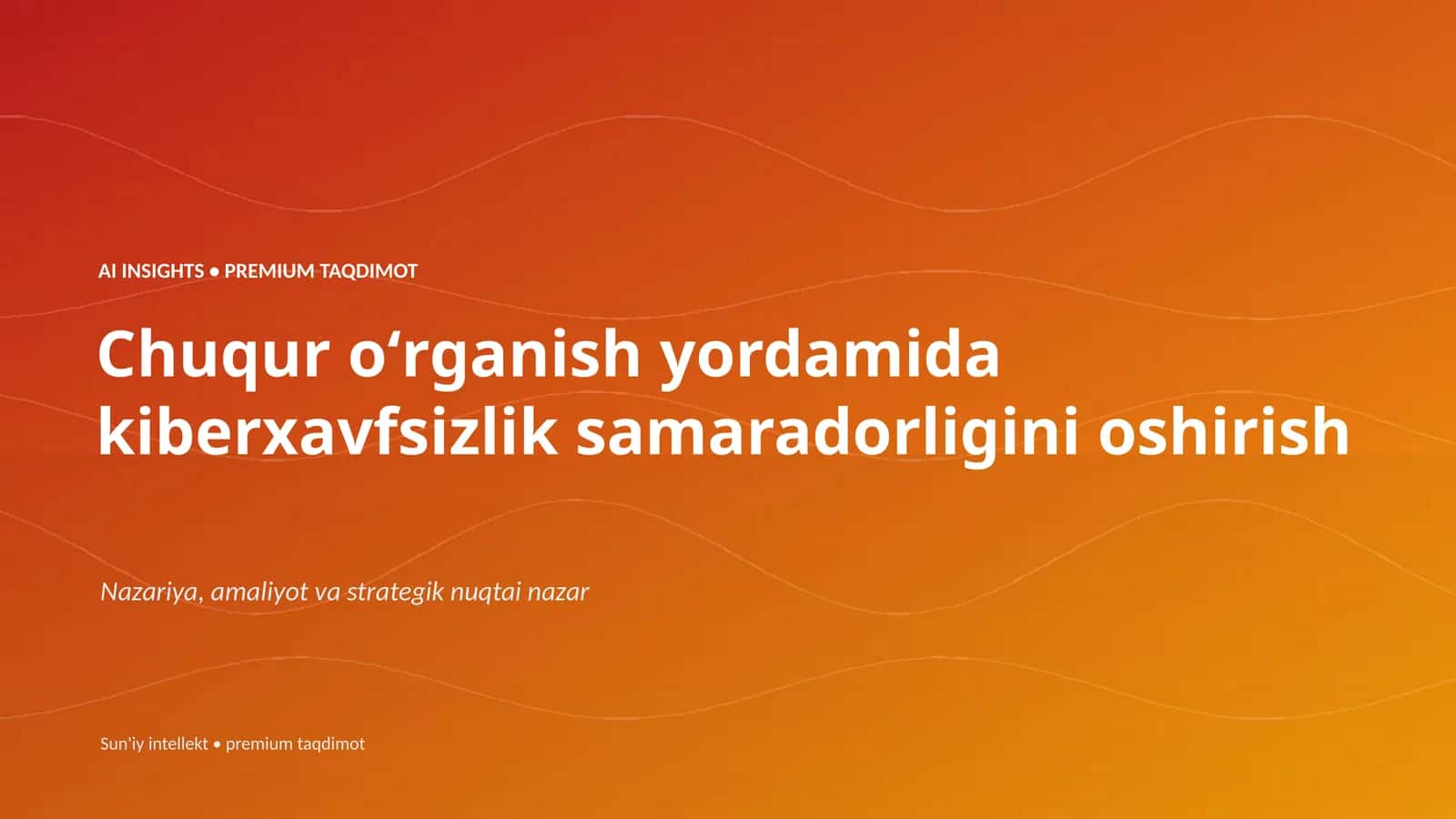 AI INSIGHTS • PREMIUM TAQDIMOT