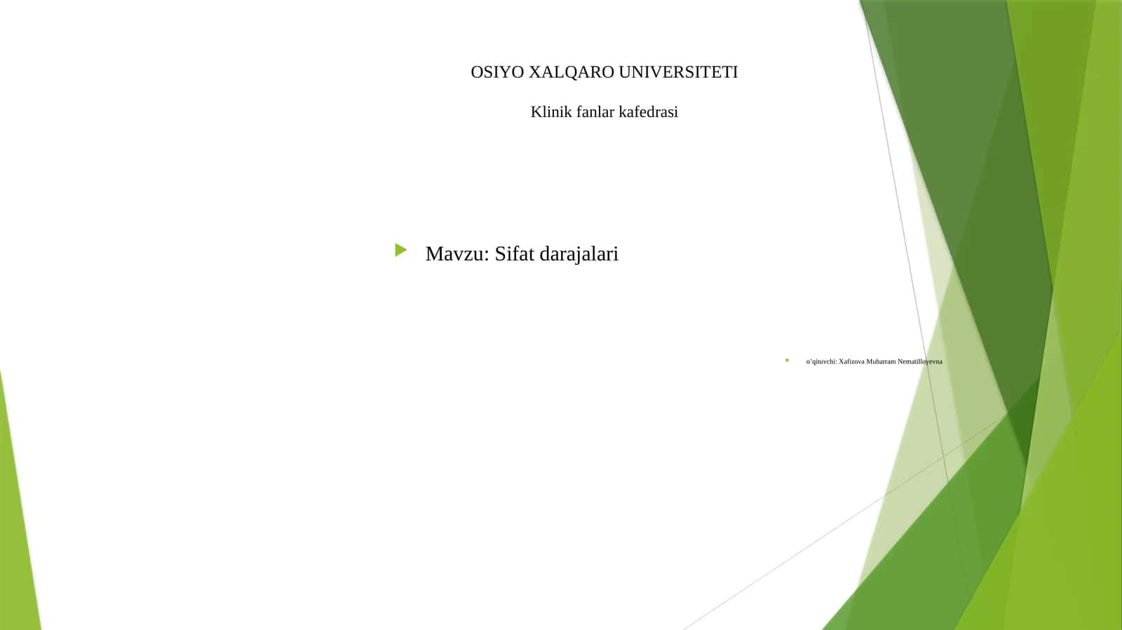 Sifat darajalari
