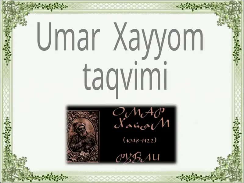 Umar Xayyom taqvimi