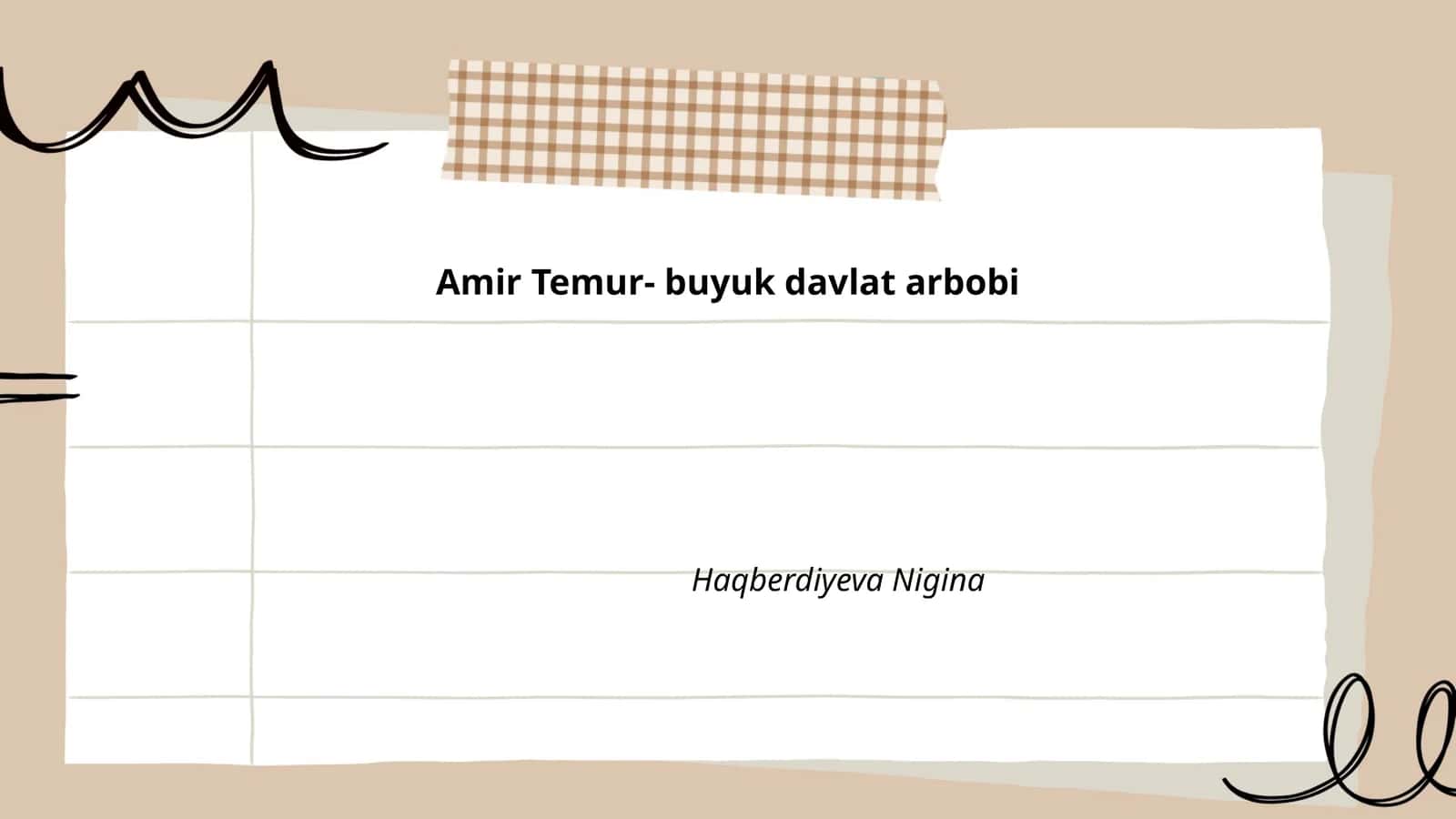 Amir Temur- buyuk davlat arbobi