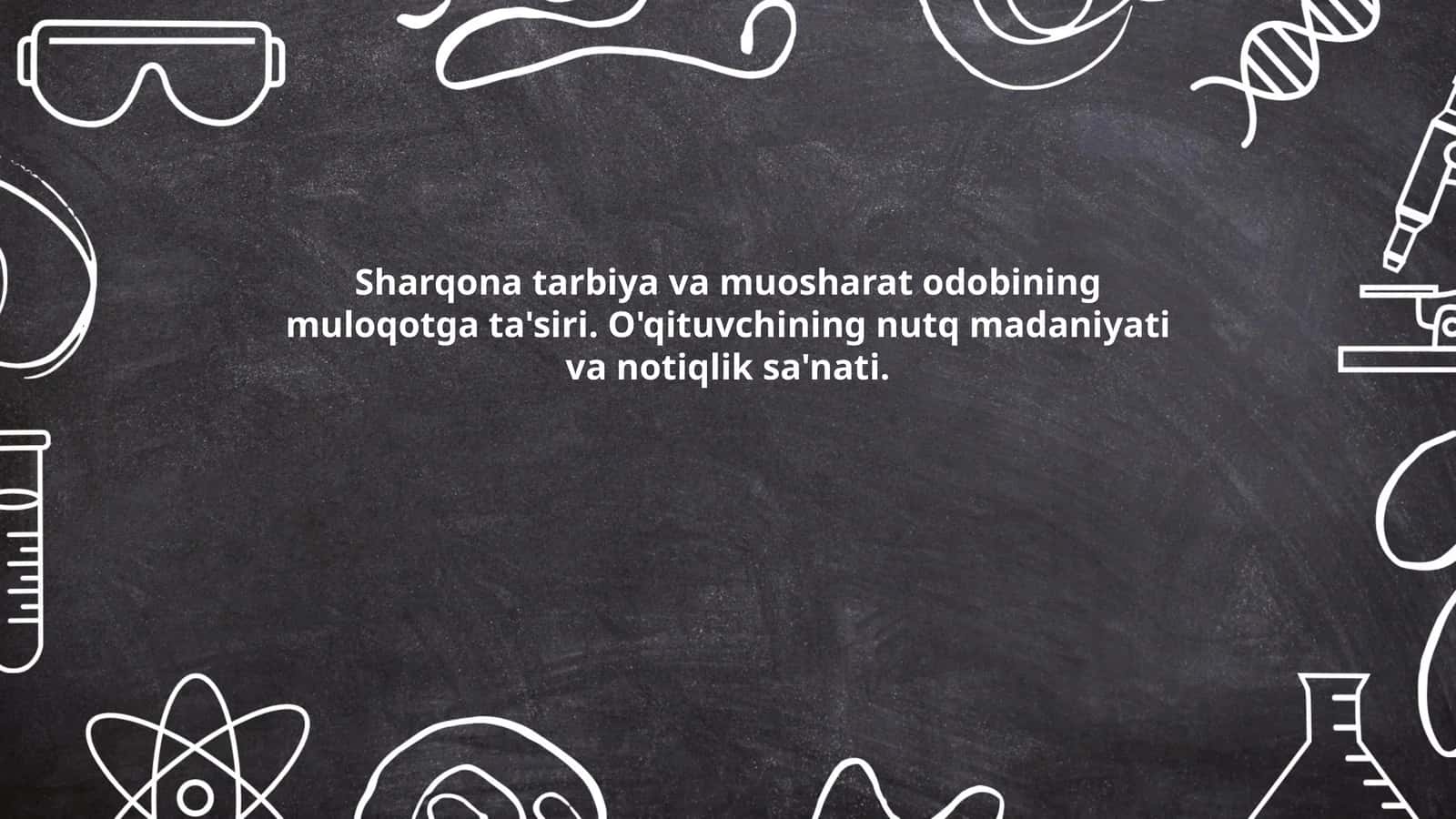 Sharqona tarbiya va muosharat odobining muloqotga ta'siri