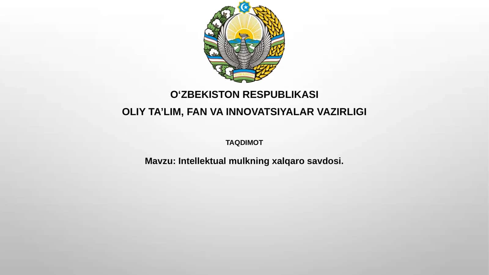 Intellektual mulkning xalqaro savdosi