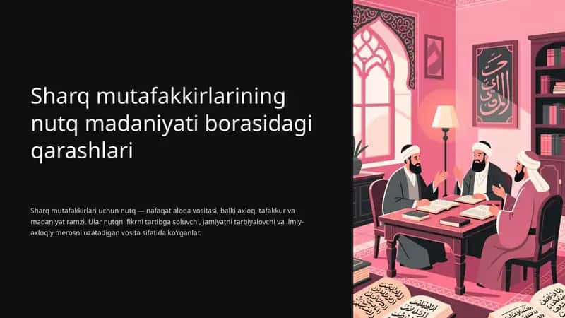 Sharq mutafakkirlarining nutq madaniyati borasidagi qarashlari