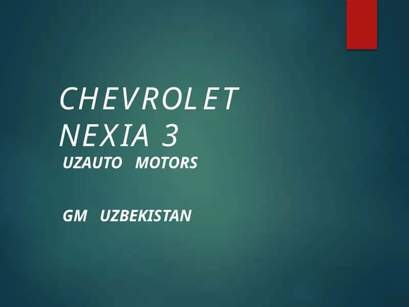 CHEVROLET NEXIA 3
