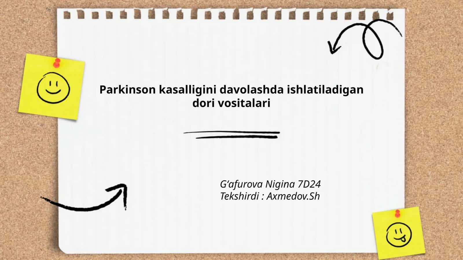 Parkinson kasalligini davolashda ishlatiladigan dori vositalari