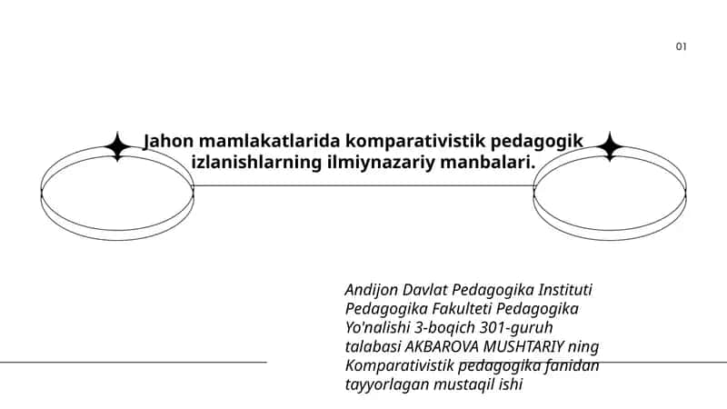 Komparativistik pedagogika fanidan tayyorlagan mustaqil ish
