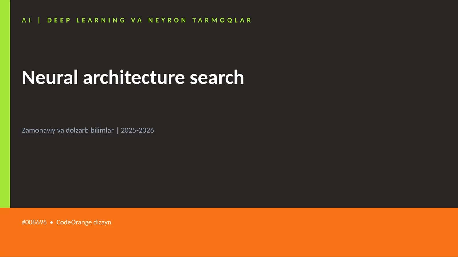 AI | DEEP LEARNING VA NEYRON TARMOQLAR