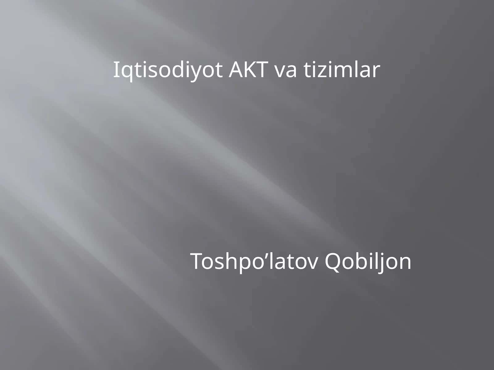 Kattamalumotlar(Big Data)ni qayta ishlashtehnologiyasi