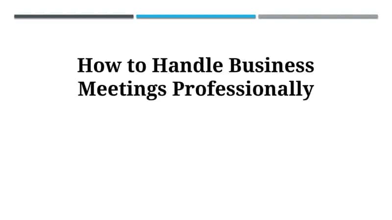 Plan to Succeed: Meeting Preparation & Agenda Setting