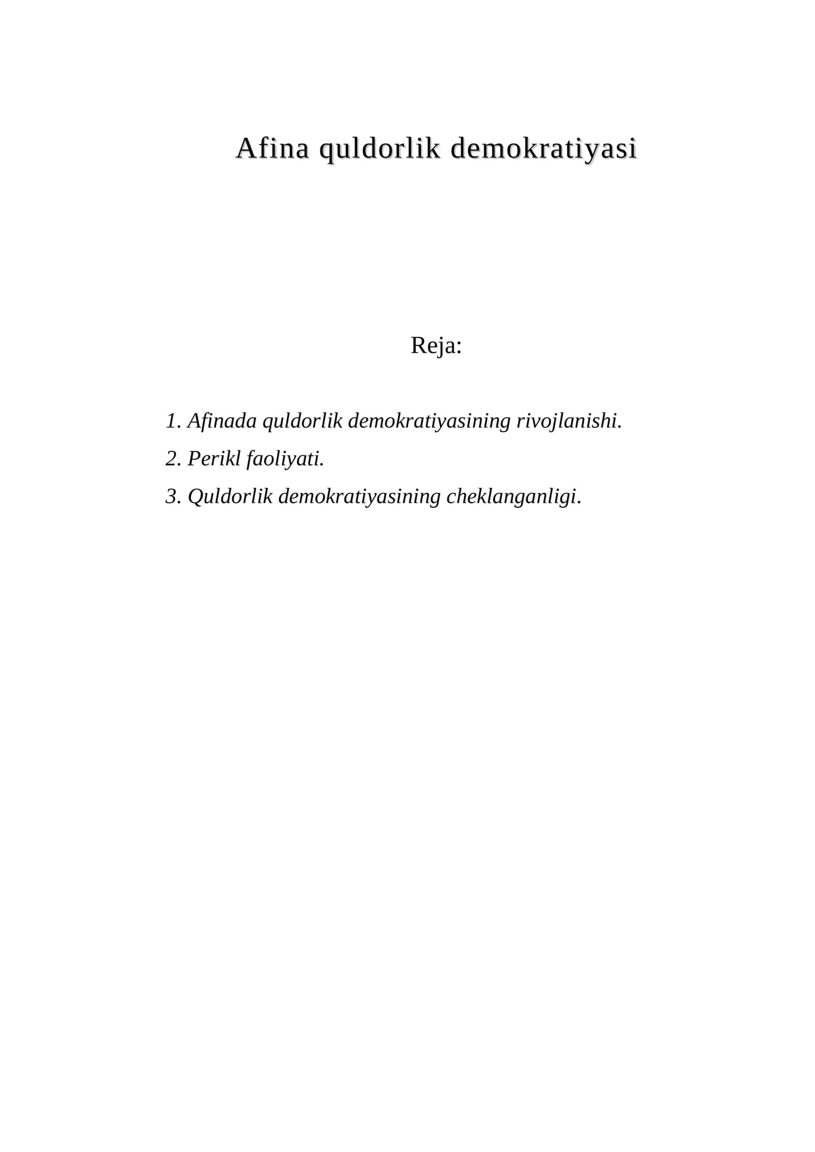 Afina quldorlik demokratiyasi