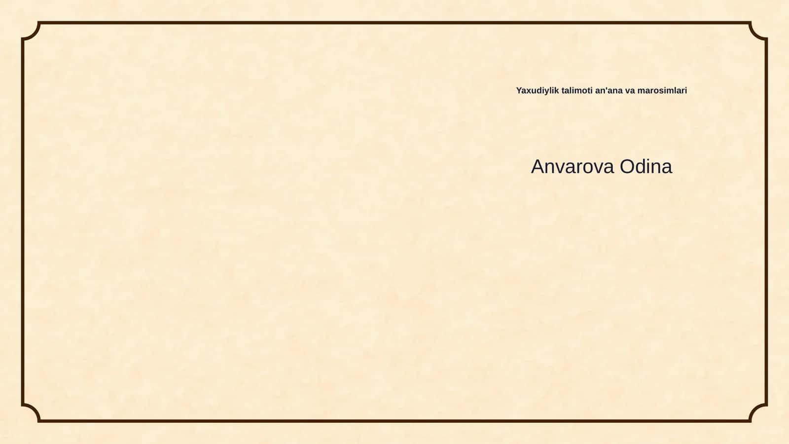 Yaxudiylik talimoti an'ana va marosimlari