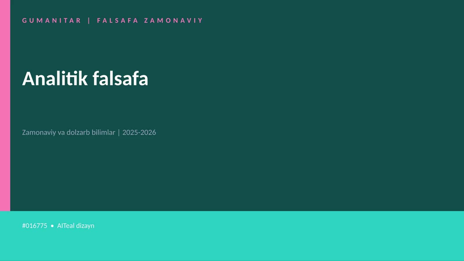 Analitik falsafa