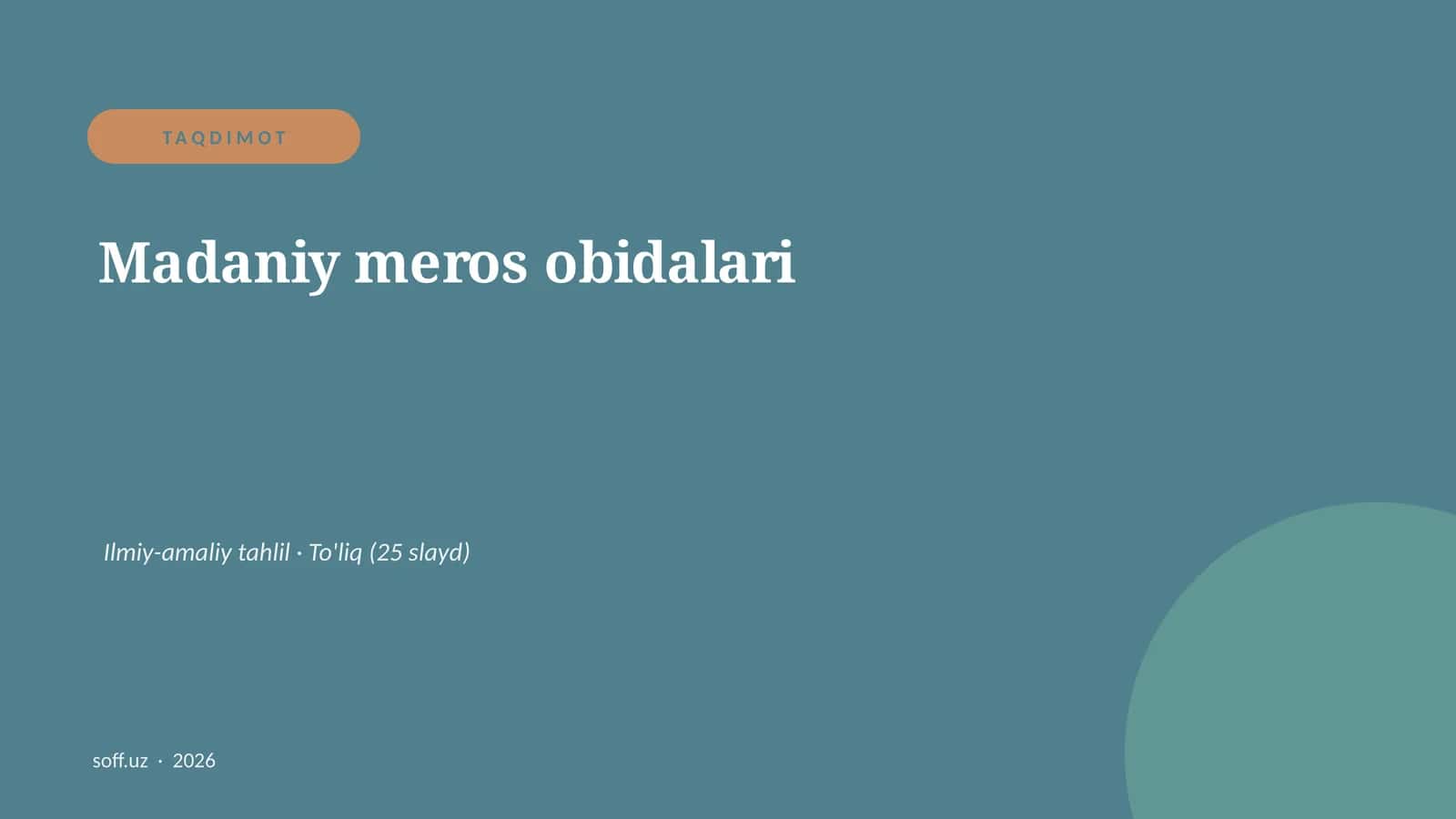 Madaniy meros obidalari