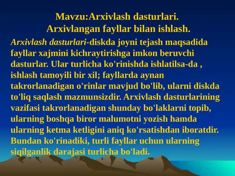 Arxivlash dasturlari