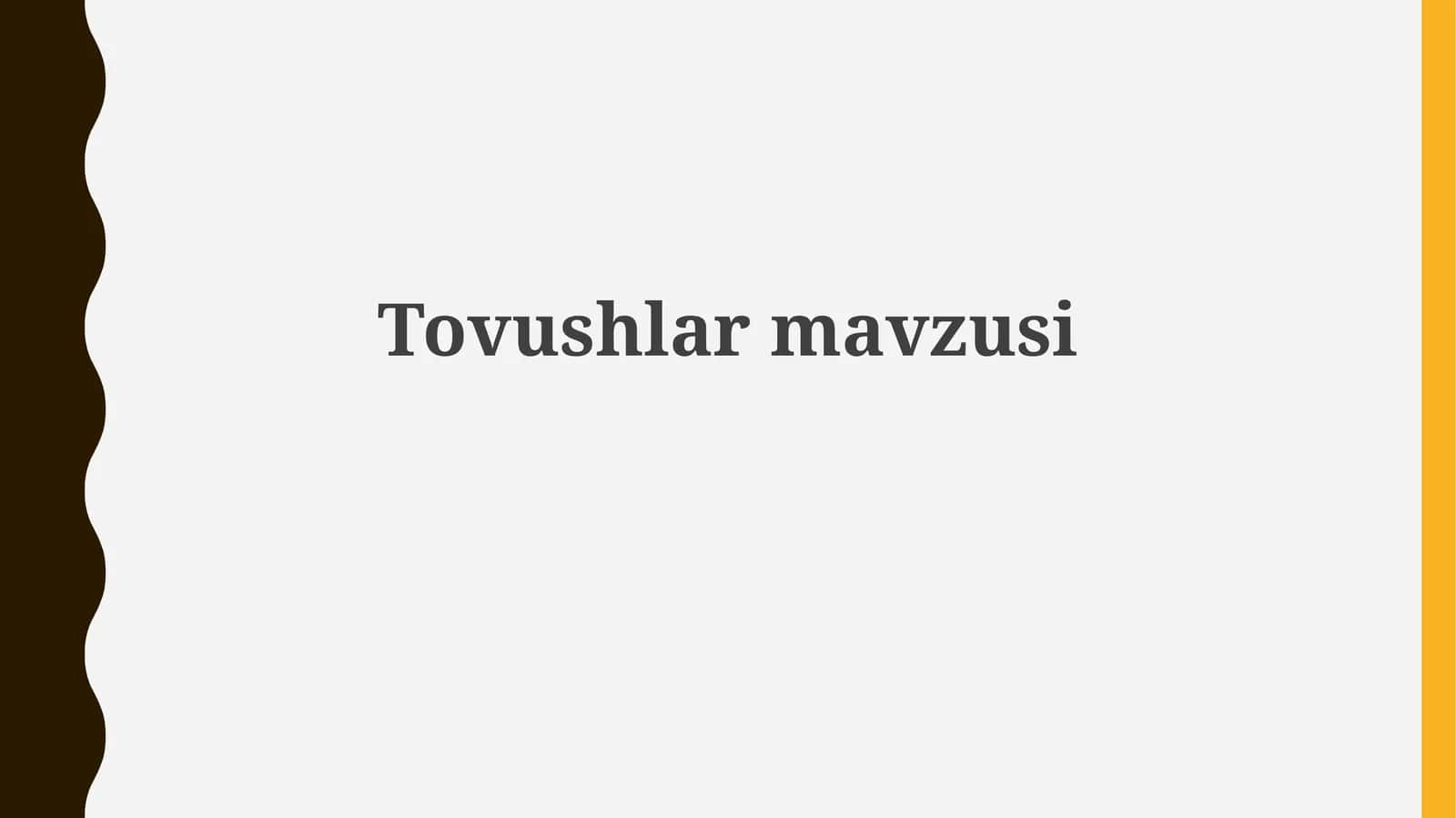 Tovushlarmavzusi