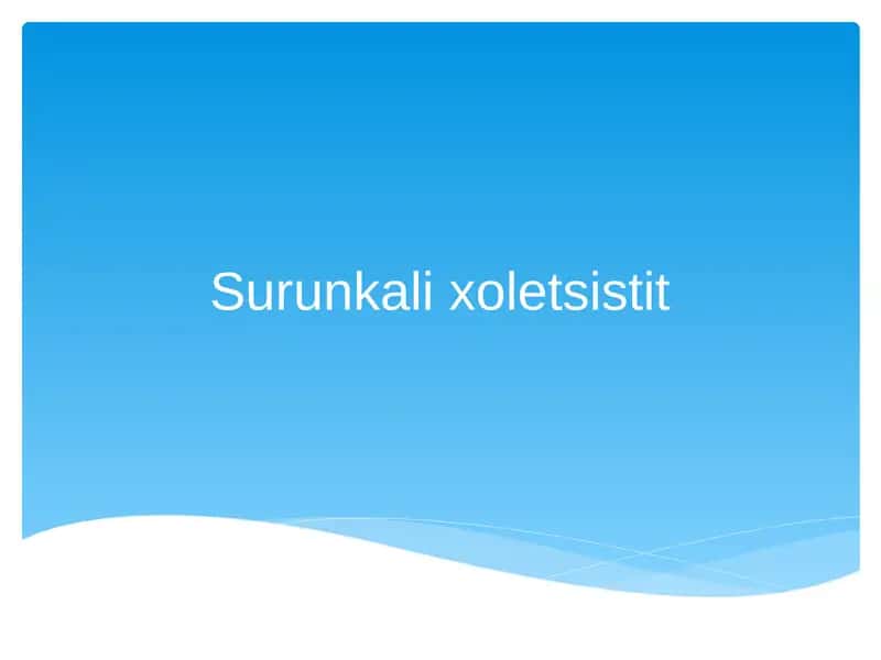Surunkali xoletsistit
