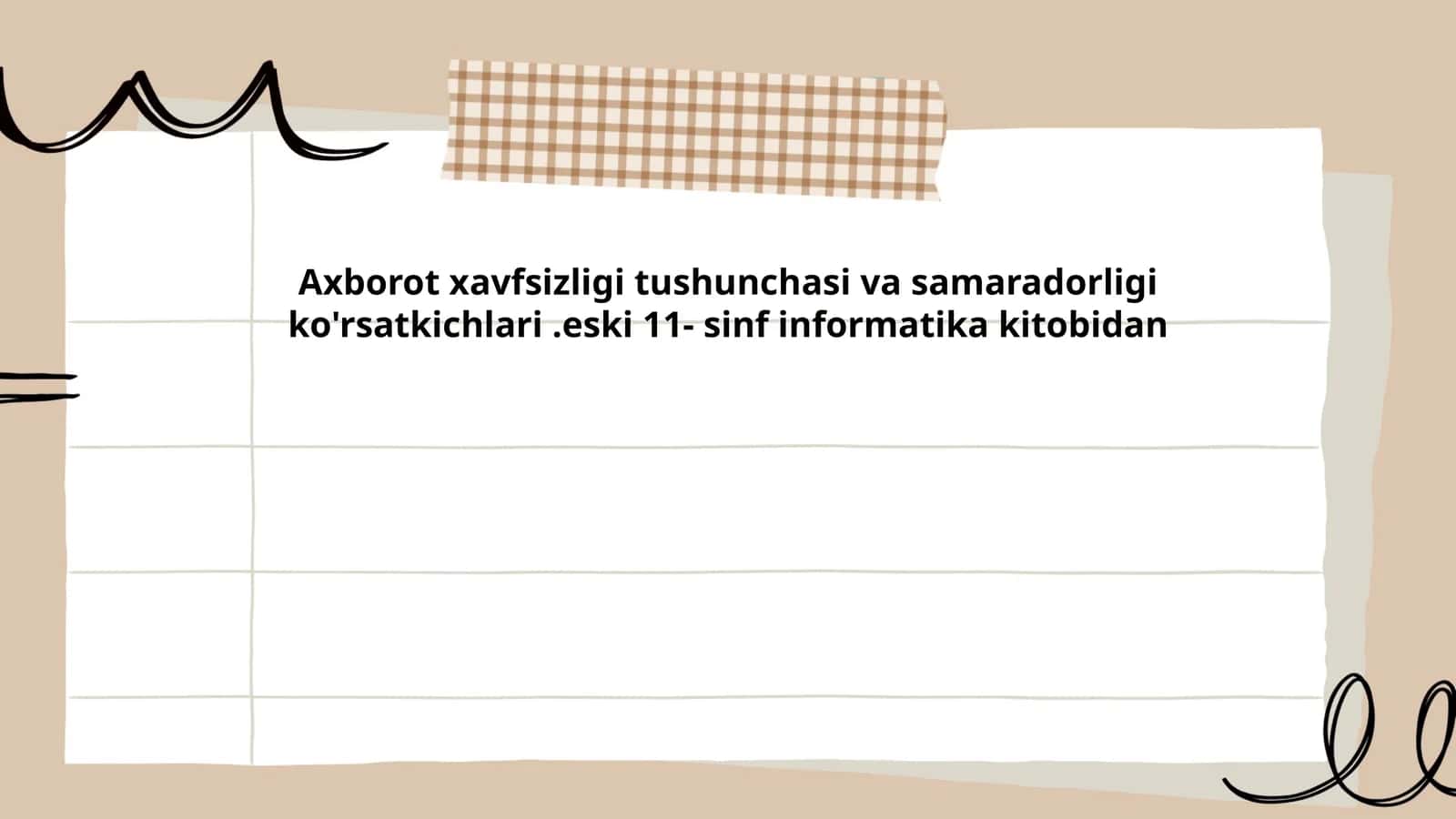 Axborot xavfsizligi tushunchasi