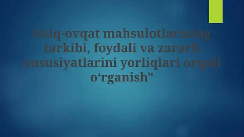 Oziq-ovqat mahsulotlari etiketkalari