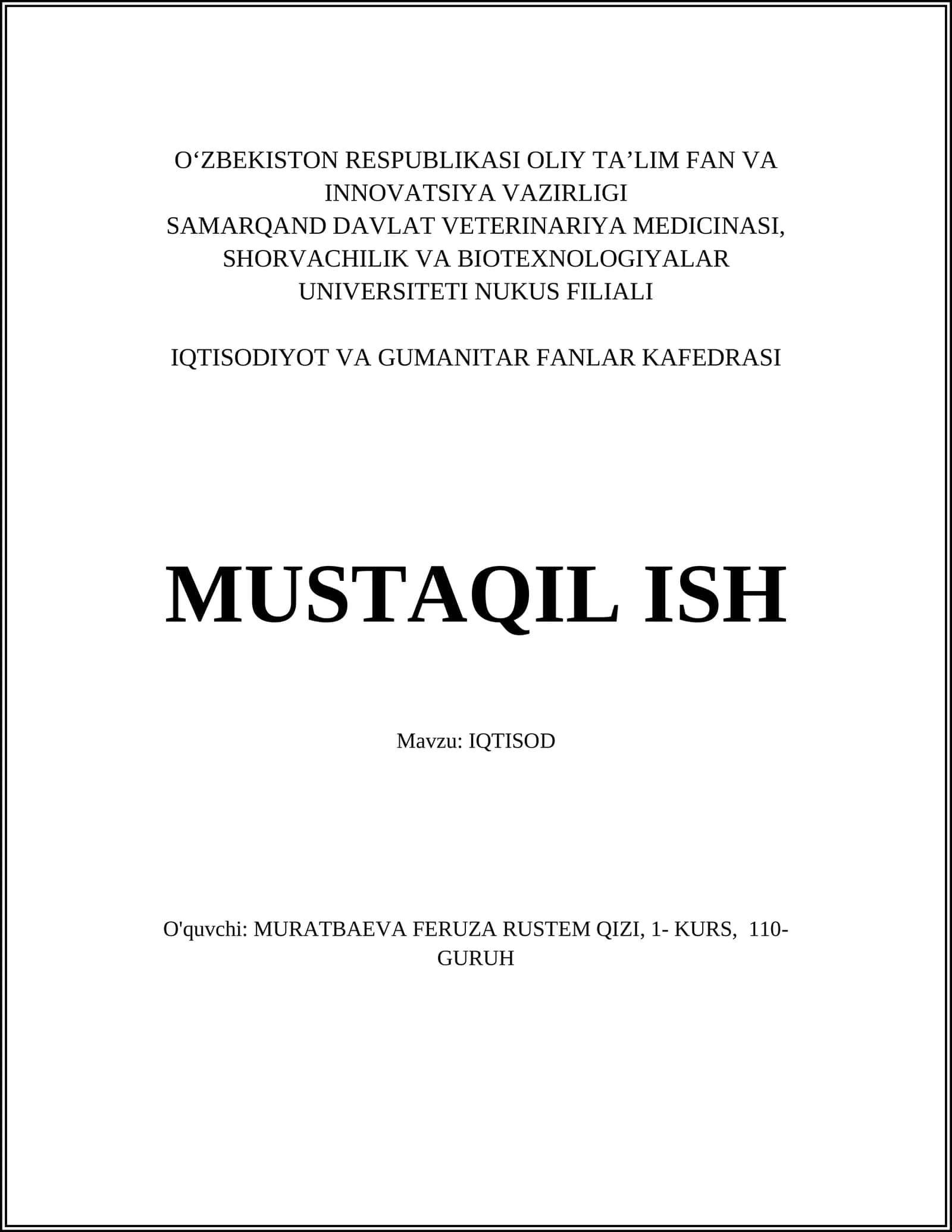 Makroiqtisodiyot