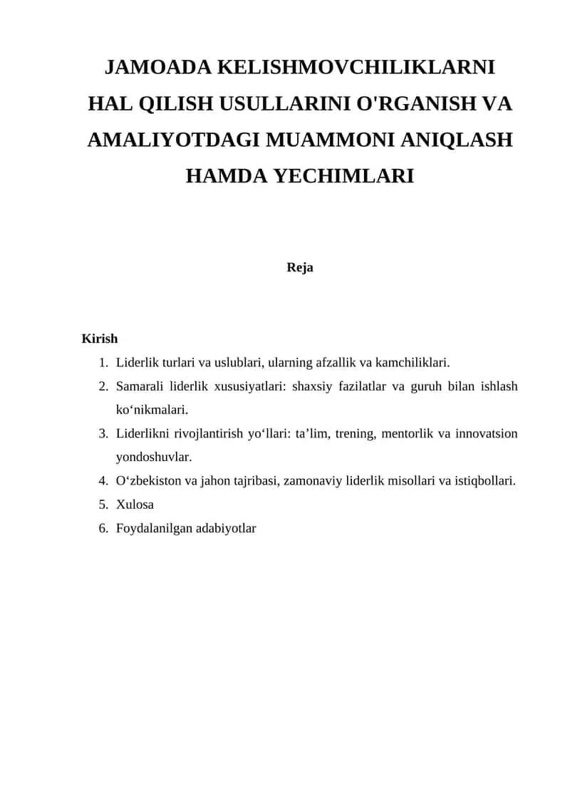 Liderlik