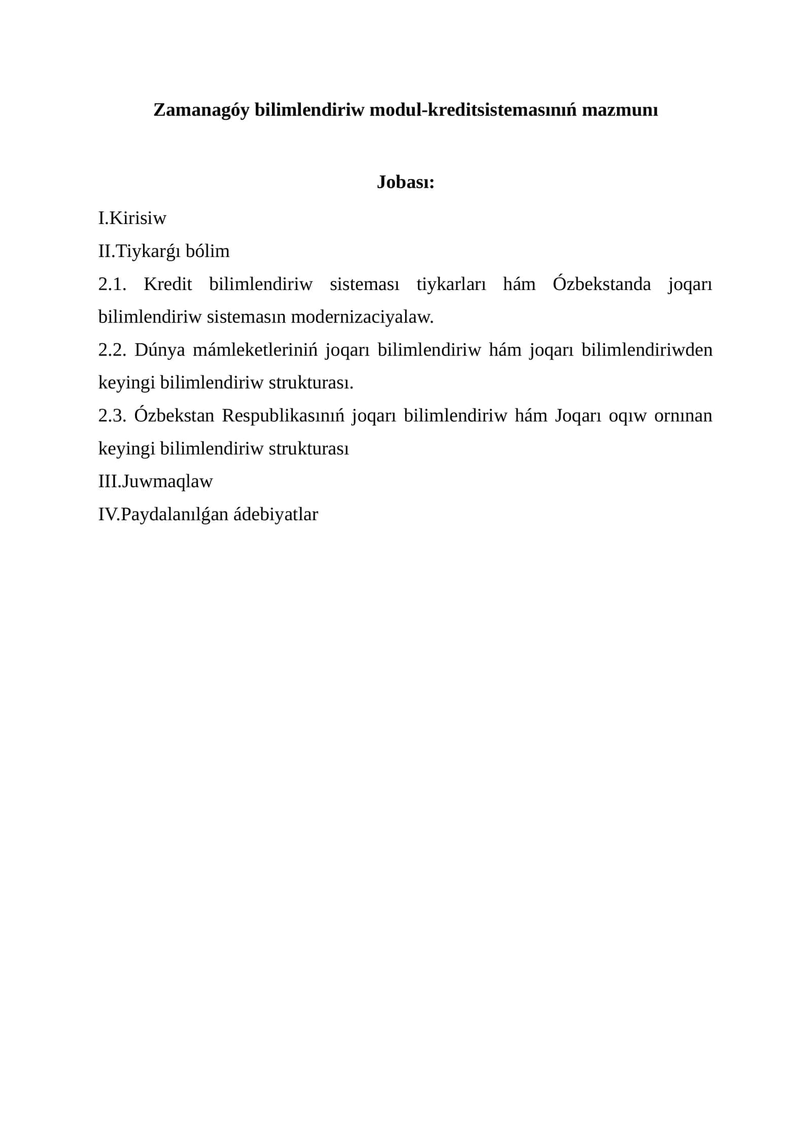 Kredit modul sistemasi