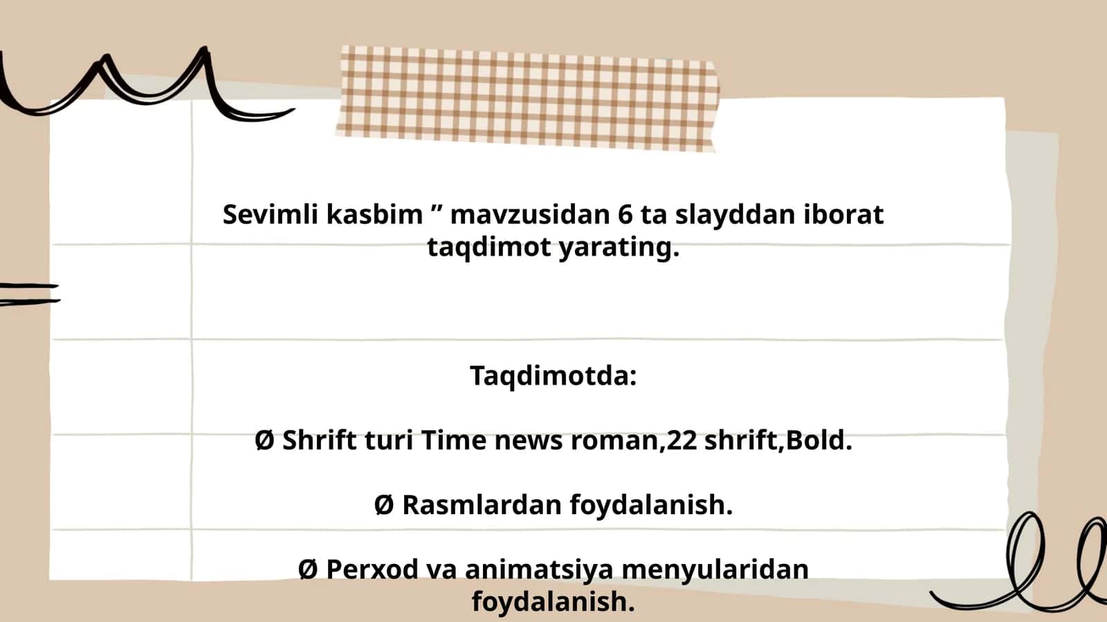 Sevimli kasbim