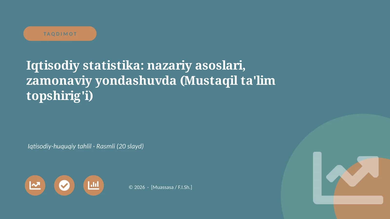 Iqtisodiy statistika: nazariy asoslari, zamonaviy yondashuvda