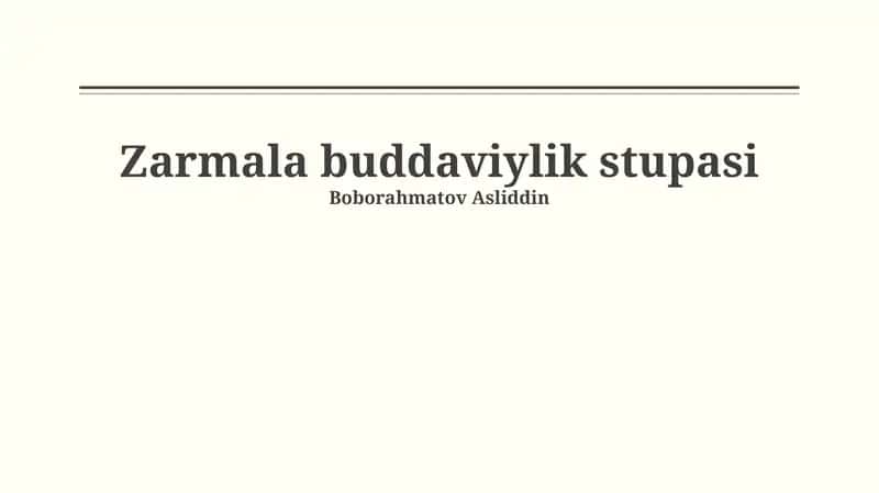 Zarmala Buddist Stupasi