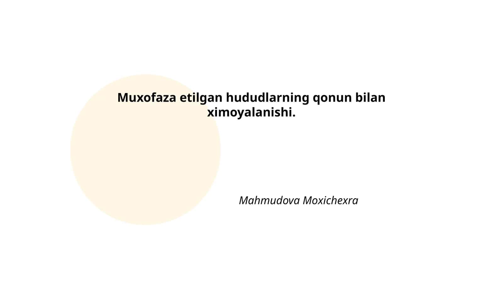 Muxofaza etilgan hududlarning qonun bilan ximoyalanishi