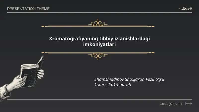 Xromatografiyaning tibbiy izlanishlardagi imkoniyatlari