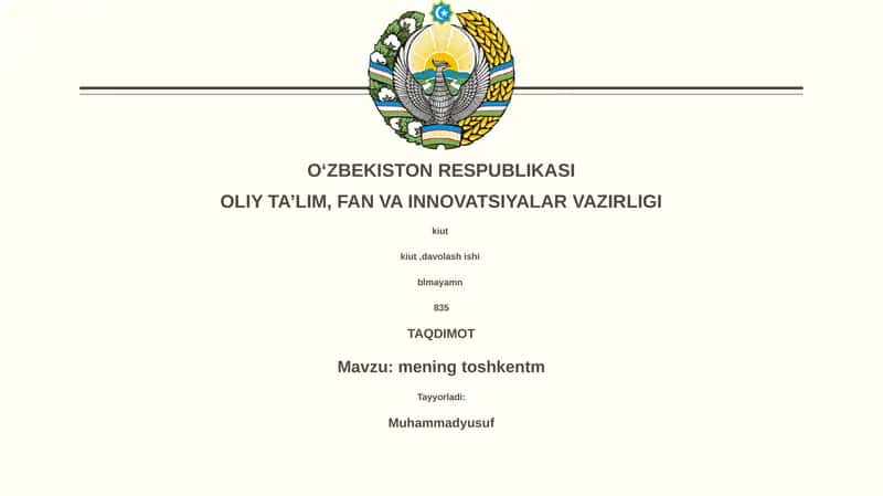 mening toshkentm