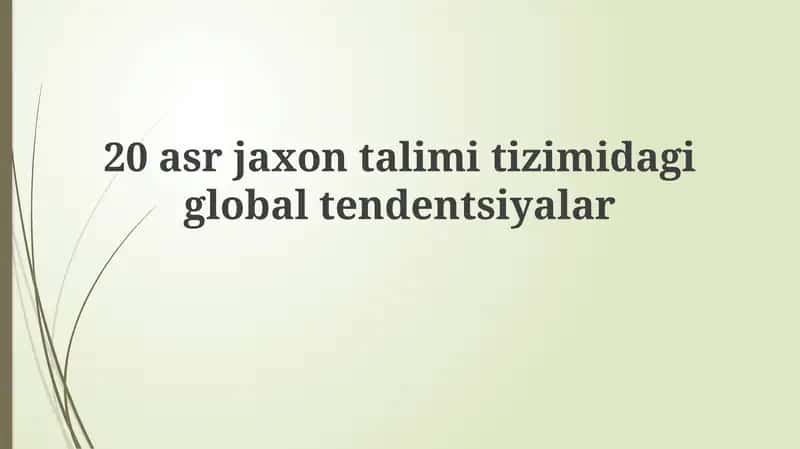 Jekkson Ta'lim Tizimining Asosiy Xususiyatlari