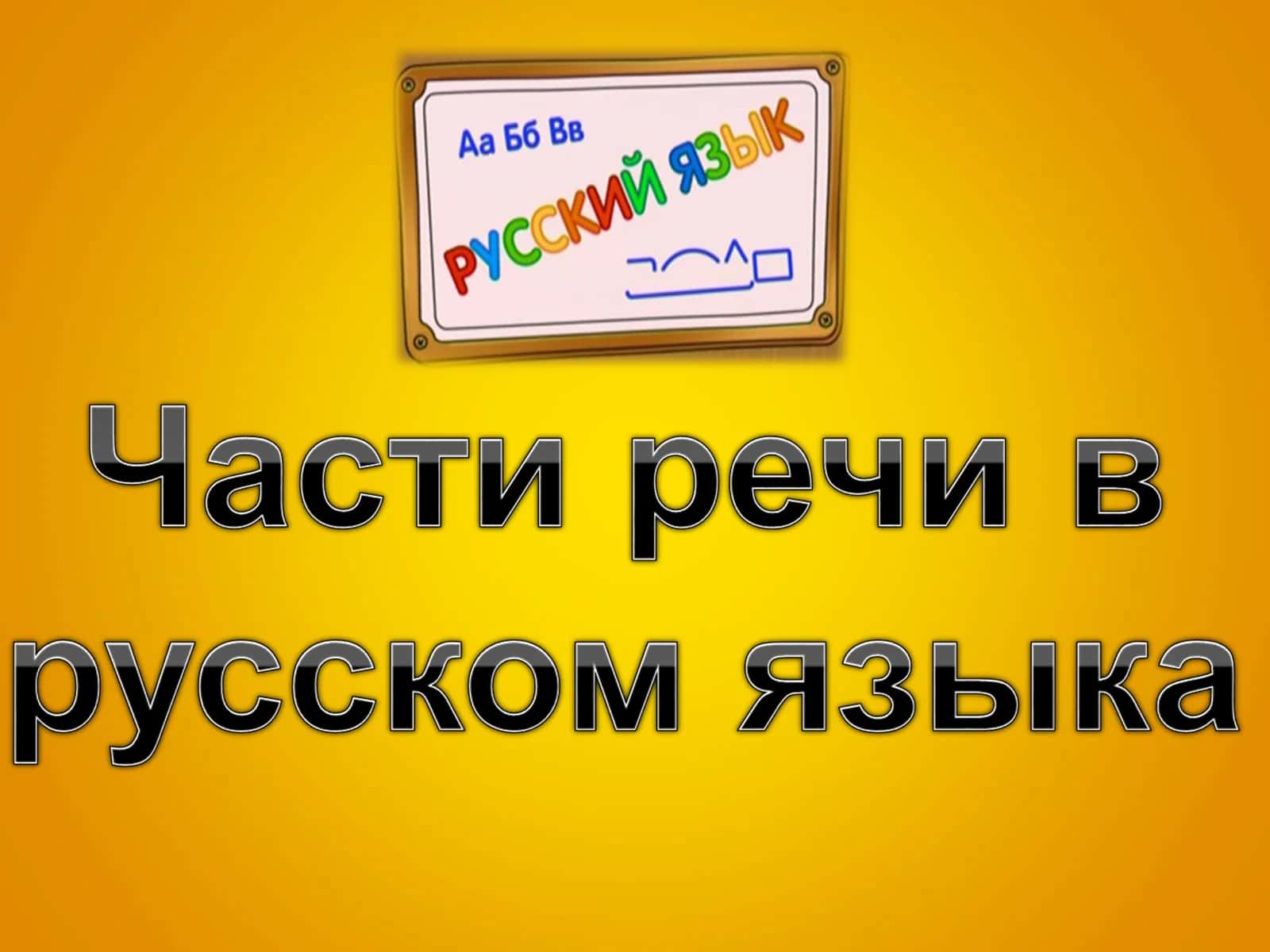 Самостоятельные части речи