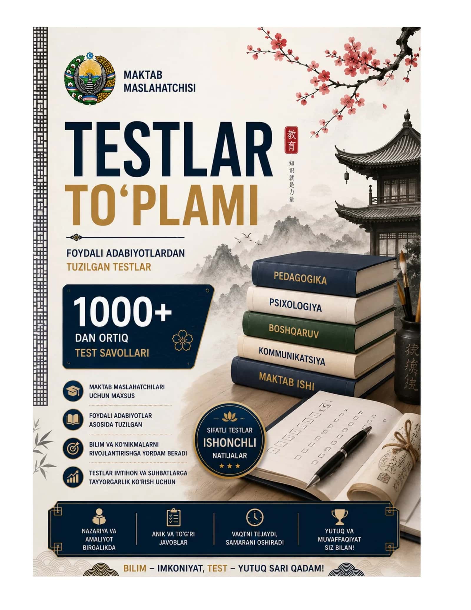 MAKTAB MASLAXATCHISI 1000 TA TEST