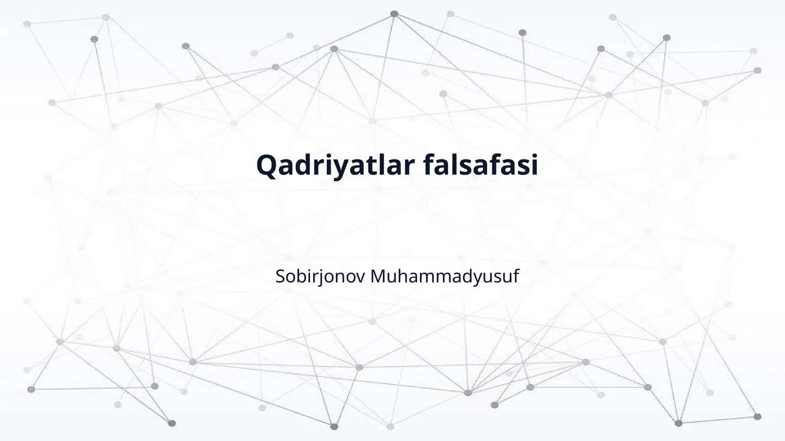Qadriyatlar falsafasi