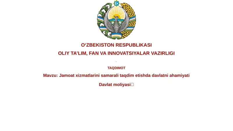 Davlat moliyasi strategiyasi