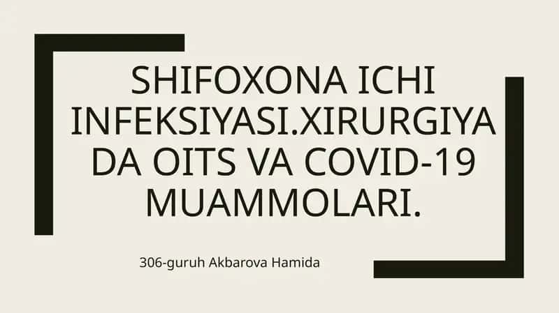 Shifoxona ichiinfeksiyasi