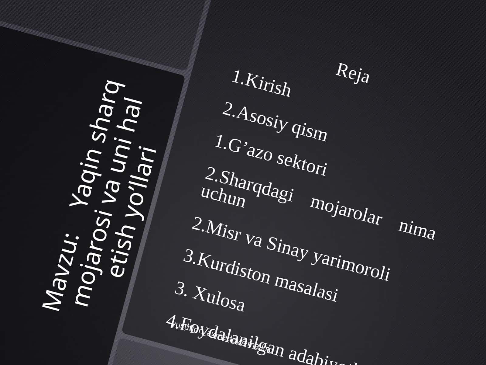Yaqinsharq mojarosi va uning yo'llari