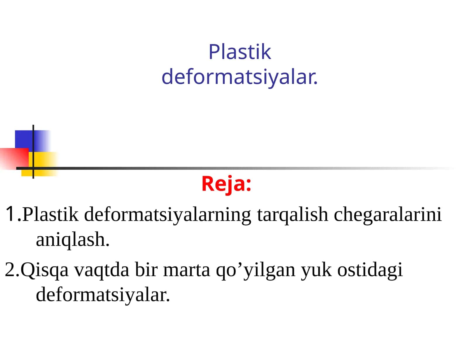 Plаstik defоrmаtsiyalаr