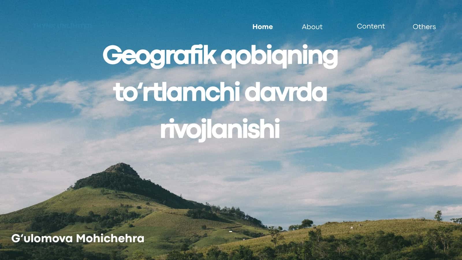 Geografik qobiqning to‘rtlamchi davrda rivojlanishi