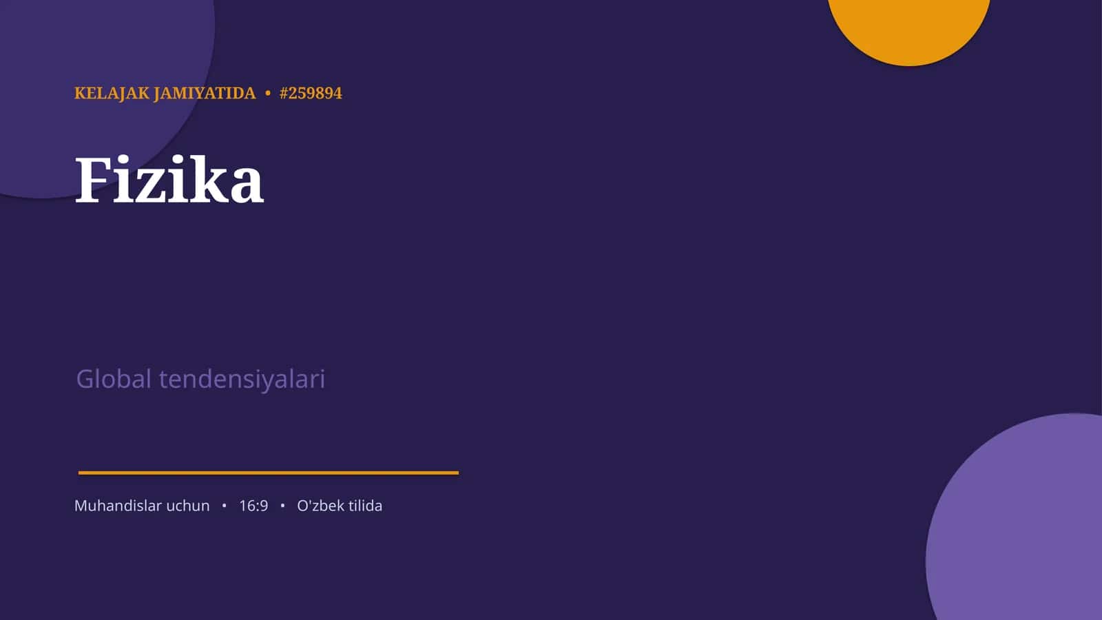 Fizika Global tendensiyalari