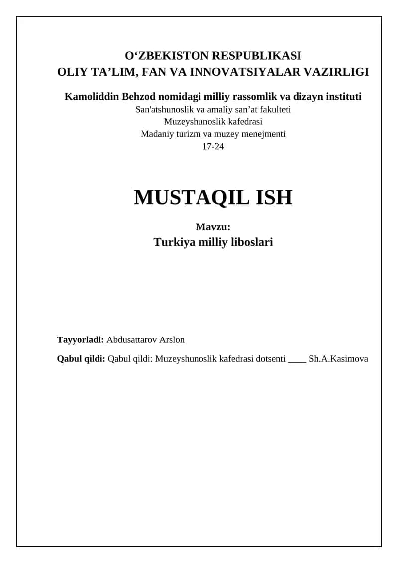Turk milliy liboslari