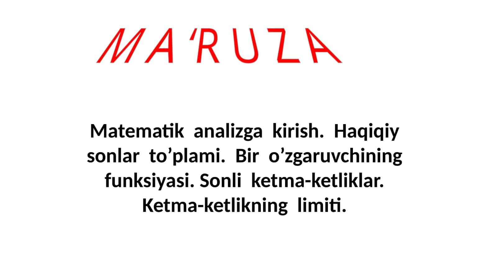 Sоnliketma-ketliklar