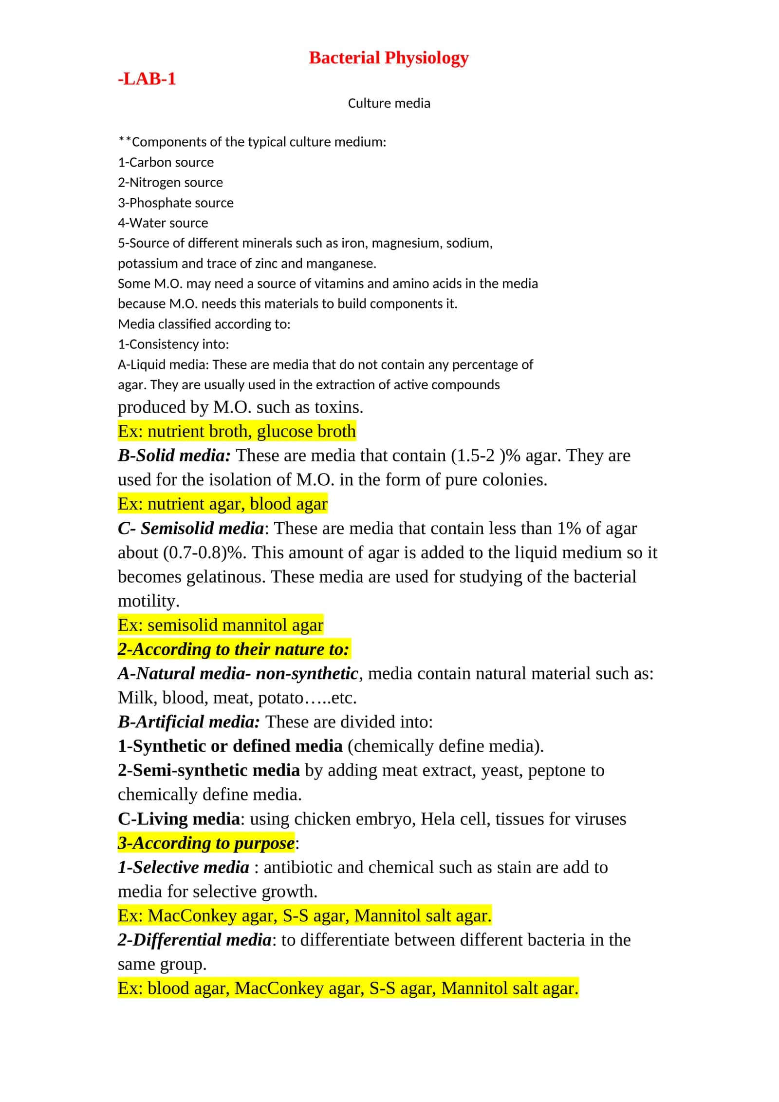 Bacterial Physiology