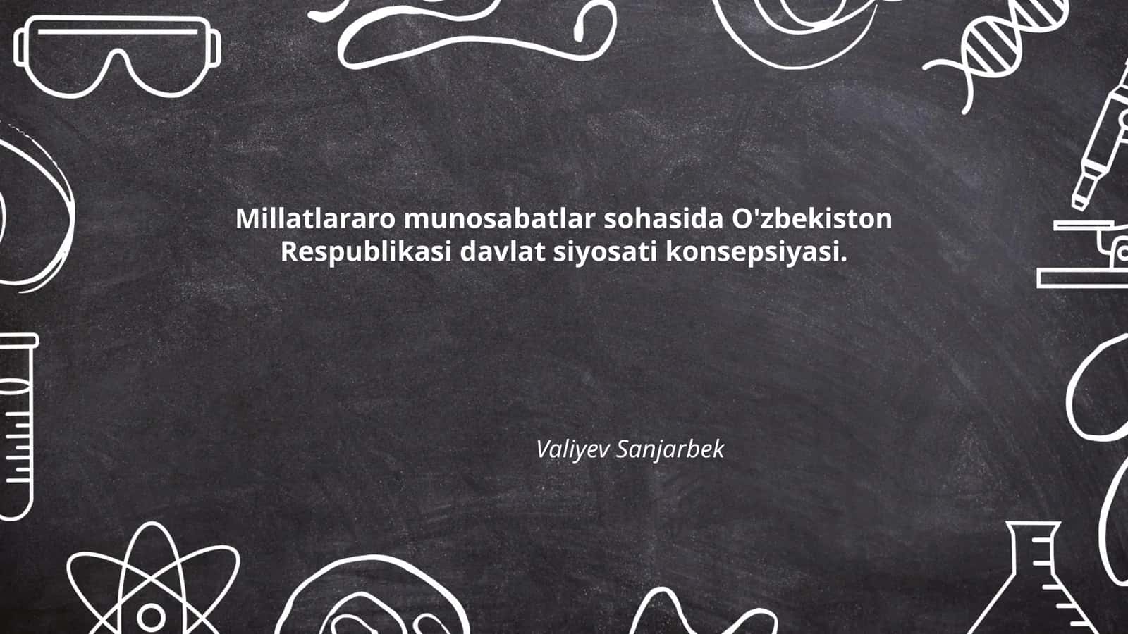 Konsepsiya maqsadi va vazifalari