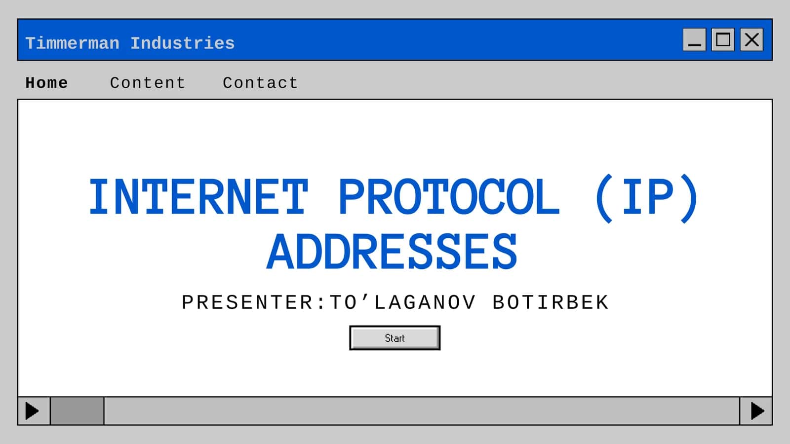 INTERNET PROTOCOL (IP) ADDRESSES