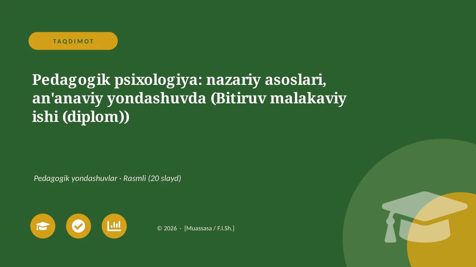 Pedagogik psixologiya: nazariy asoslari, an'anaviy yondashuvda